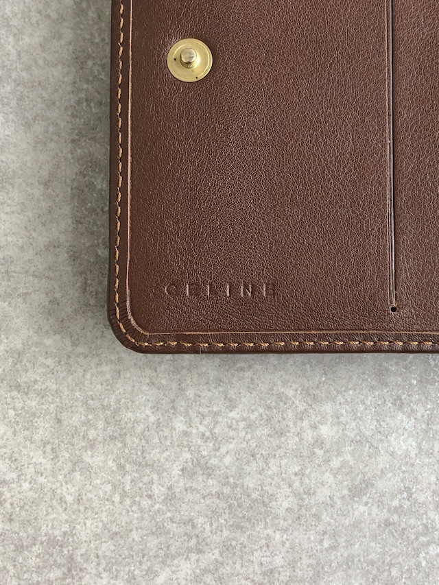 CELINE セリーヌ パリマカダム 財布 インディゴ ブラゾン キャンバス 2つ折り vintage ヴィンテージ オールド y56tva