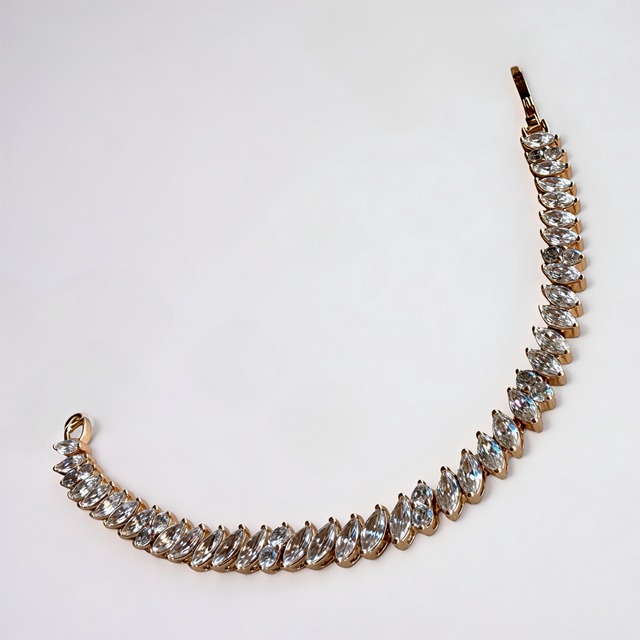 MARQUISE SHINE BRACELET  18Kコーティング×キュービックジルコニア
