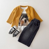 韓国子供服 / 26Autumn / 〖取寄〗DAILYBEBE / クレヨンカーディガン / キッズ服 / ジュニア服 / 秋服 *XS~JL*
