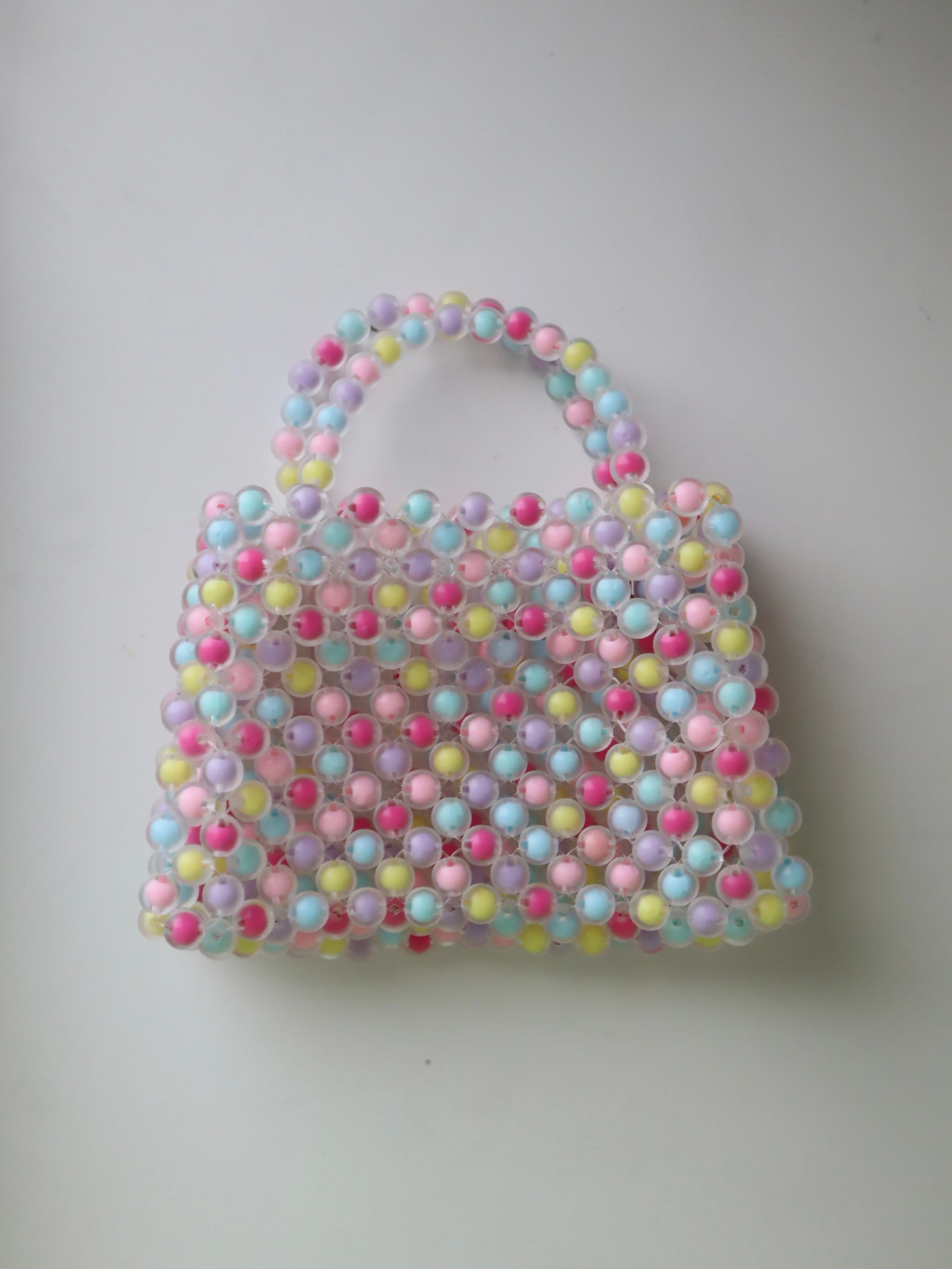期間限定【Beads bag】clear multi color①