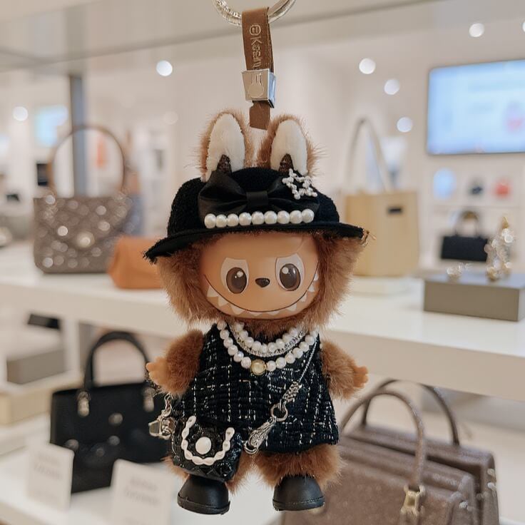 上品で可愛い!お嬢様風コーデ 5点セット ラブブ 4.0 10cm用 Labubu 高級感 ガーリッシュ フルコーディネート 大人可愛い