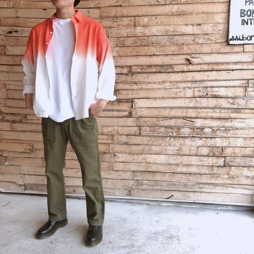  TOPANGA　Men's　ピンクグラデーションシャツ 