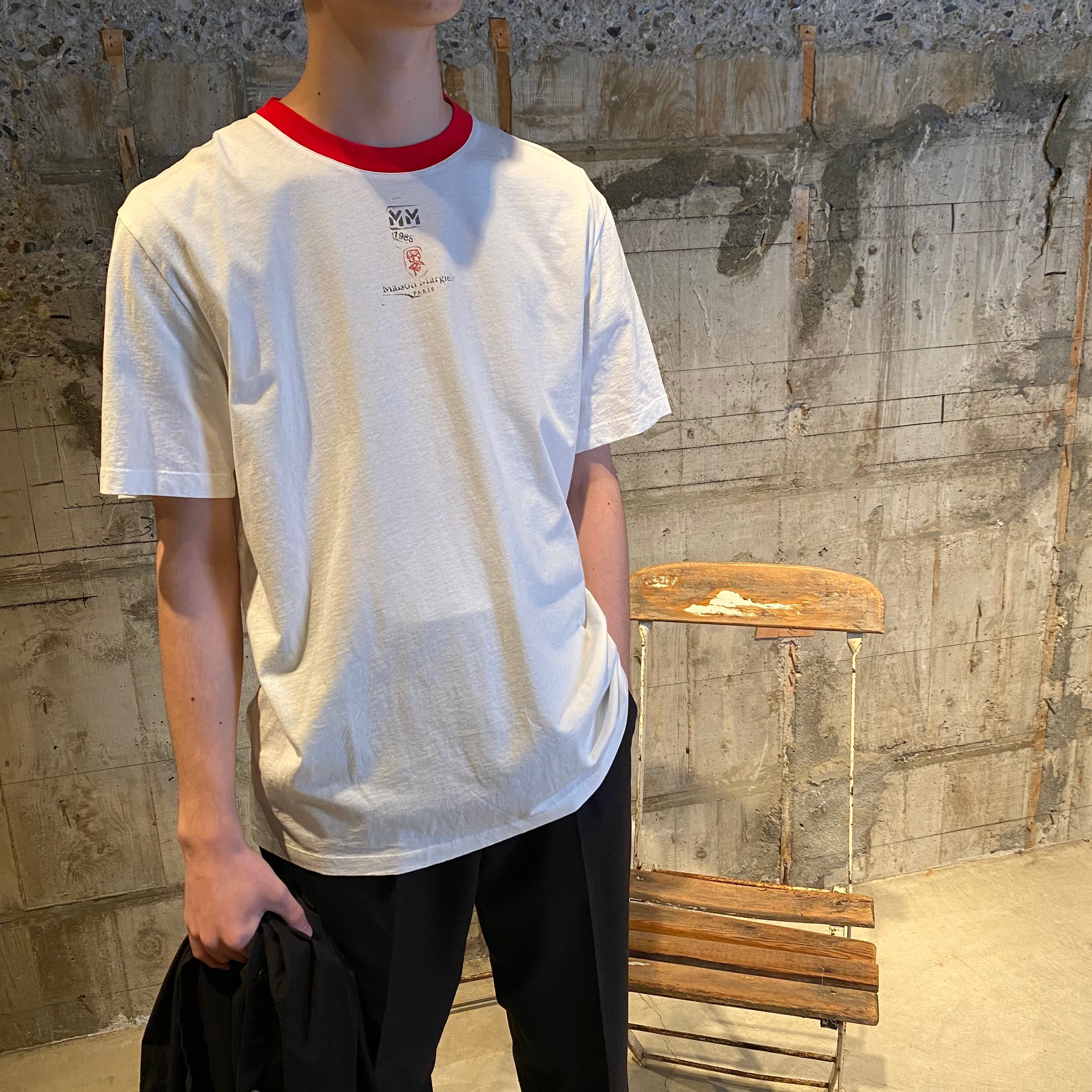 Maison Margiela T-Shirt メゾンマルジェラ ブルー ロゴ Tシャツ 【高