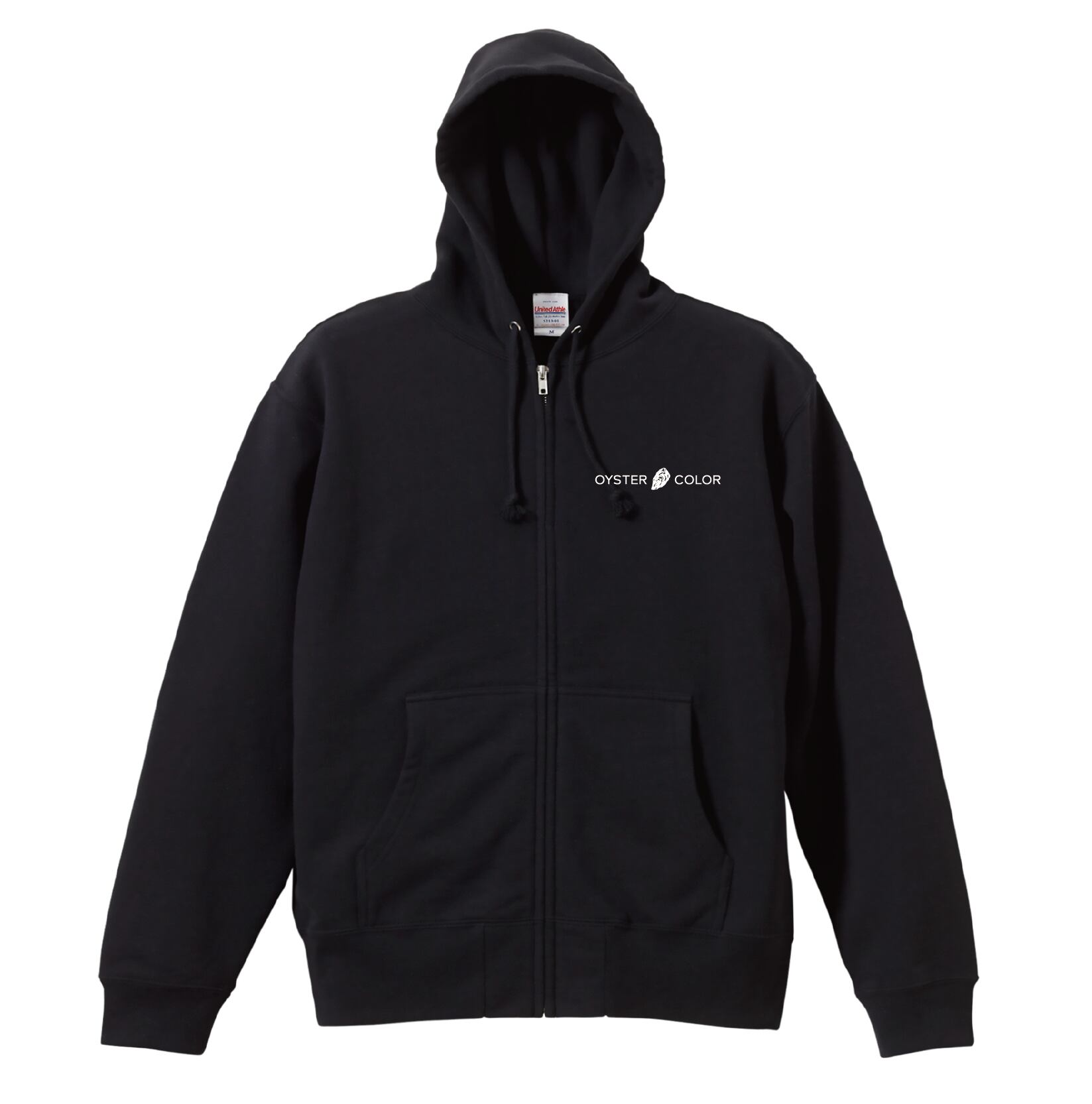 ZIP UP HOODIE BLACK（裏パイル地） | OYSTER COLOR