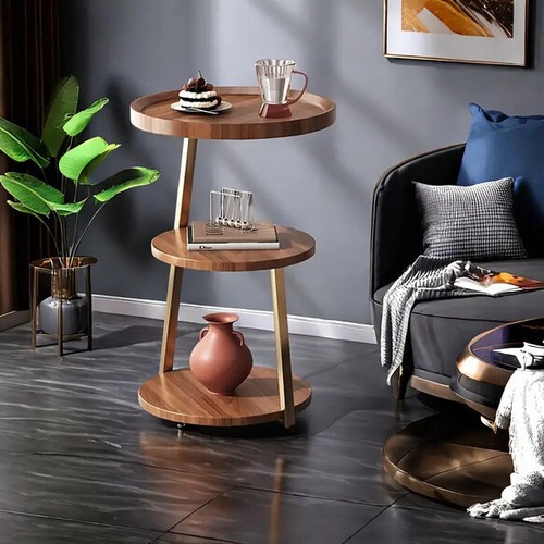 サイドテーブル コーヒーテーブル ラウンドテーブル ３段 防水 机 ティーテーブル マルチテーブル おしゃれ