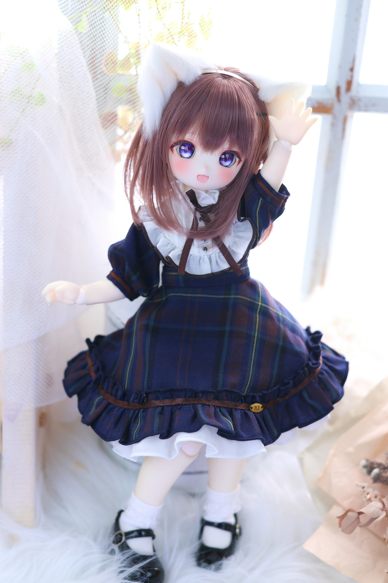 『受注 Pre-order』 1/6TinyFox / BABY KUMAKO【 プチ・プリンセスドレス（チェック柄）】【Little Lady Dress (checkered)】 - 6