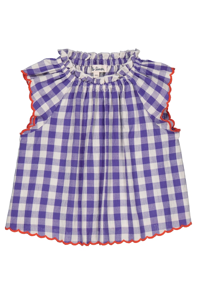 《hello Simone 2024SS》Antonia BB dress / Purple Gingham