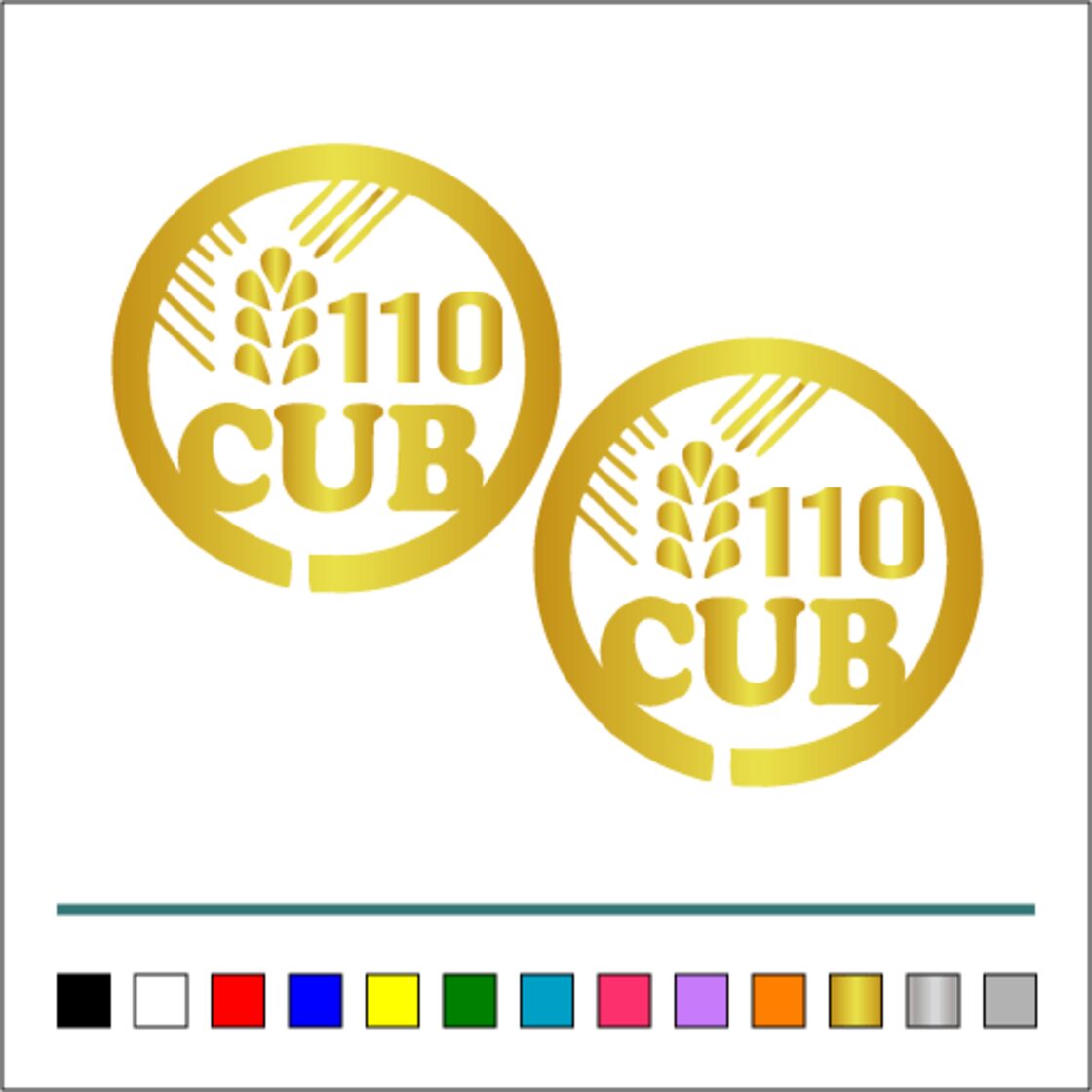 カブヌシ【 農協 株 CUB 110 丸 001 】 ステッカー お得2枚セット