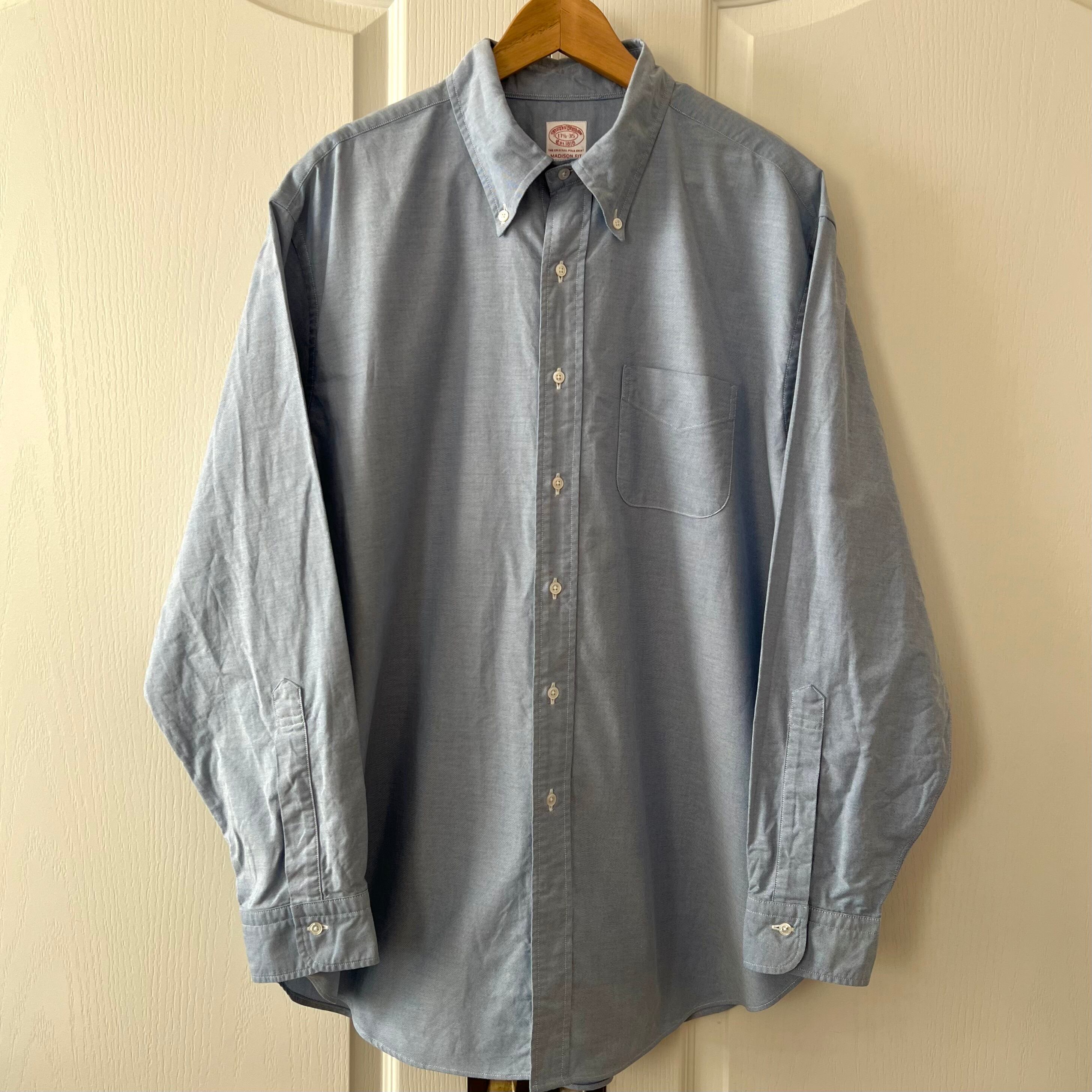 美品 USA製 ブルックスブラザーズ オックスフォードシャツ XL 17 長袖 Brooks Brothers USA製 ブルックスブラザーズ オックスフォード