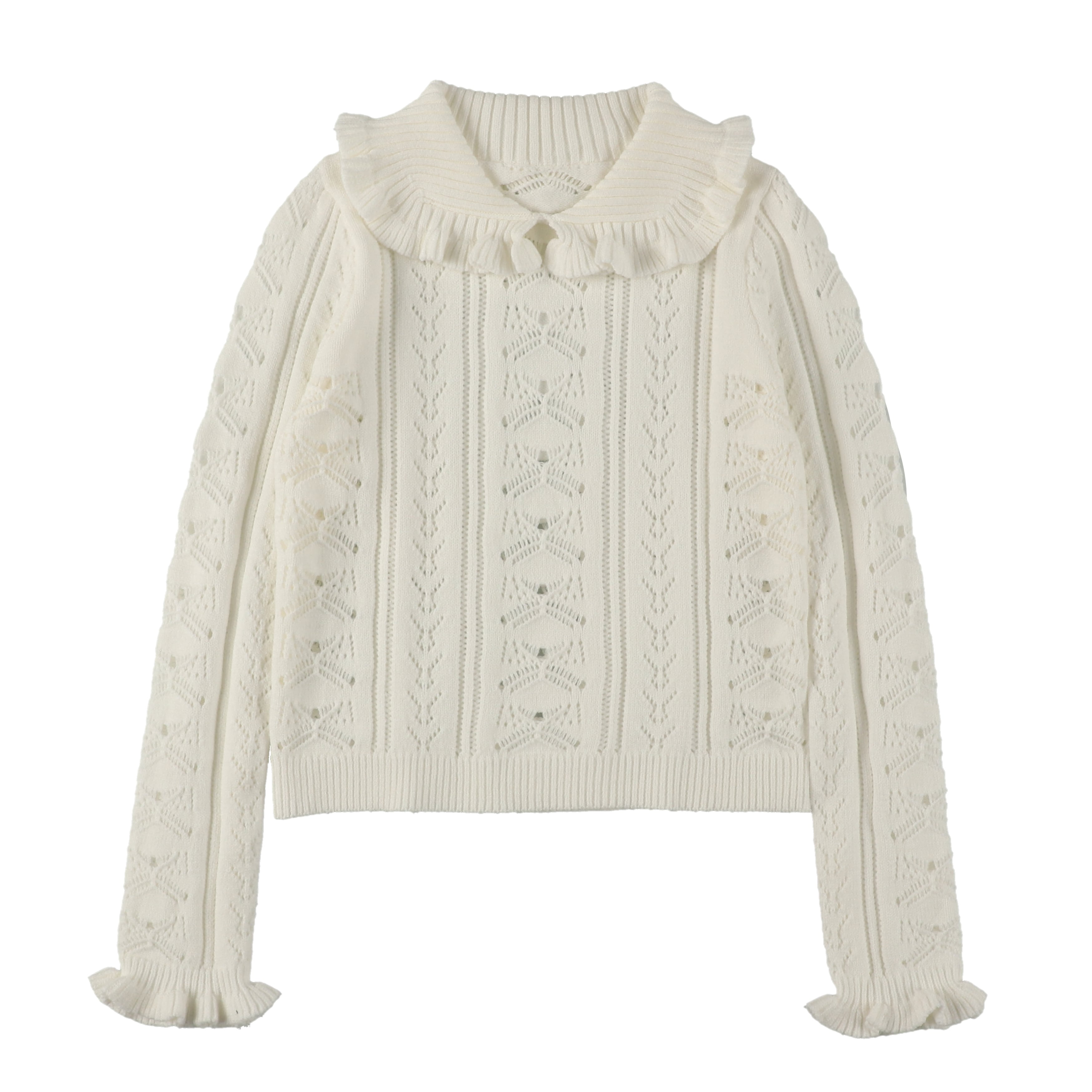 フリルニット WHITE