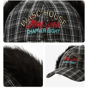 2色チェック柄防風ファーイヤーキャップ  G191