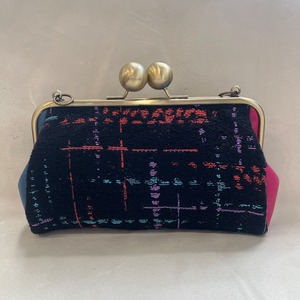 0760 スクエア　ブラックネオン　ツイード