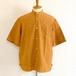Tech Canvas Wide Band Collar S/S Shirts　Camel