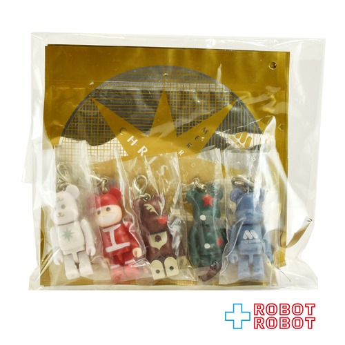 メディコム ベアブリック BE@RBRICK 50% 2002 クリスマス モスバーガー ストラップ付き 全5体セット 4号店商品