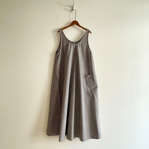 C4252 【Mia】 Gingham Oxford Sleeveless Dress