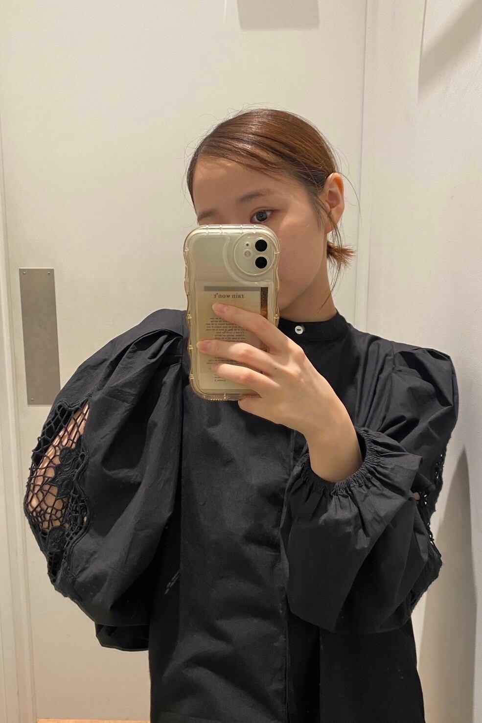 カットワーク刺繍ブラウス Black | planet3rd