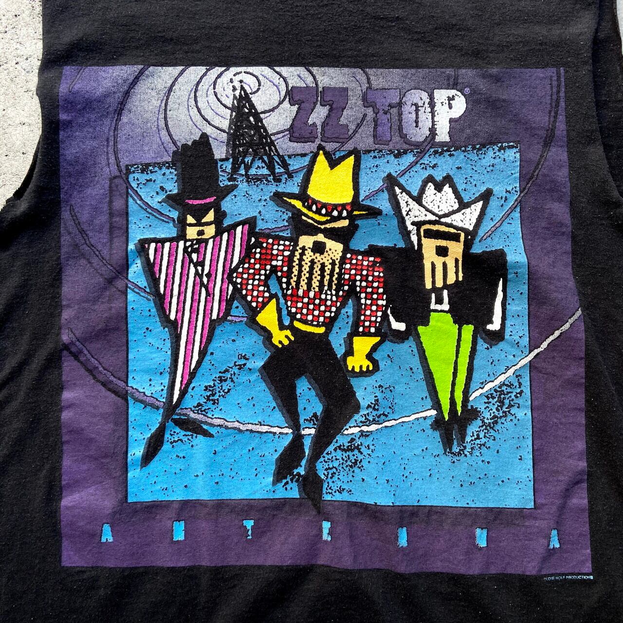 90年代 "ZZ TOP" ANTENNA TOUR カットオフ バンドTシャツ メンズL 古着 ZZトップ 90s ビンテージ ヴィンテージ