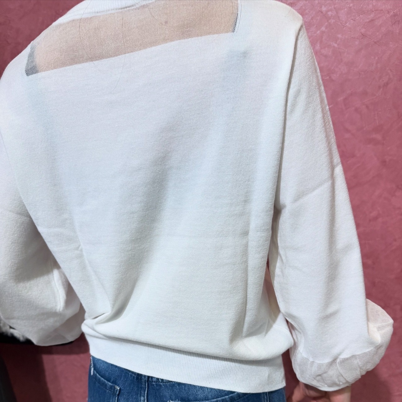 ロージー  Rosiee 首シアー切替ニット