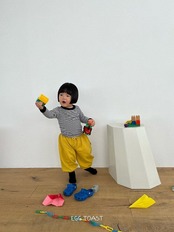 【取寄】EGG TOAST |ストライプバディTシャツ|秋服|韓国子供服|26/AT