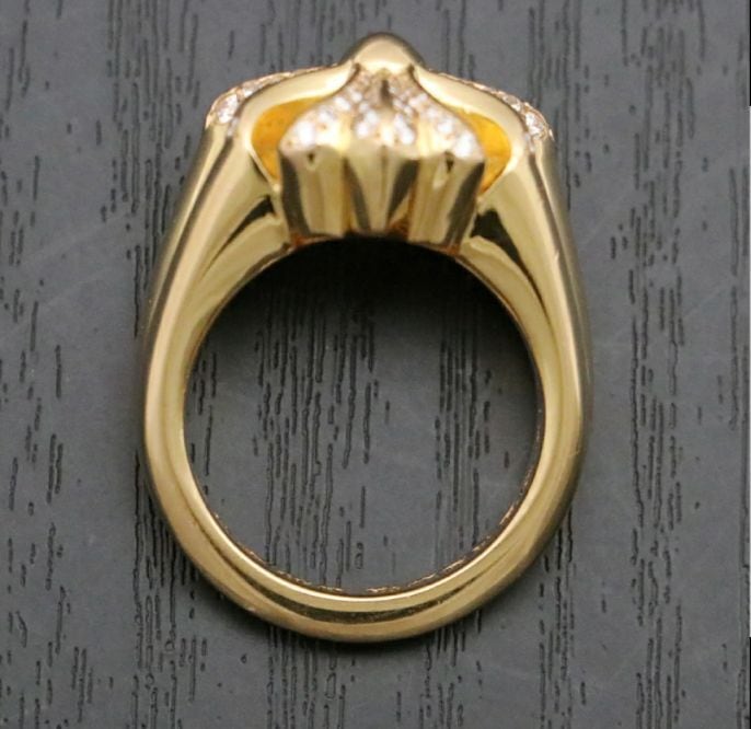 CHROME HEARTS クロムハーツ カットアウト CHプラス リング 指輪 22K