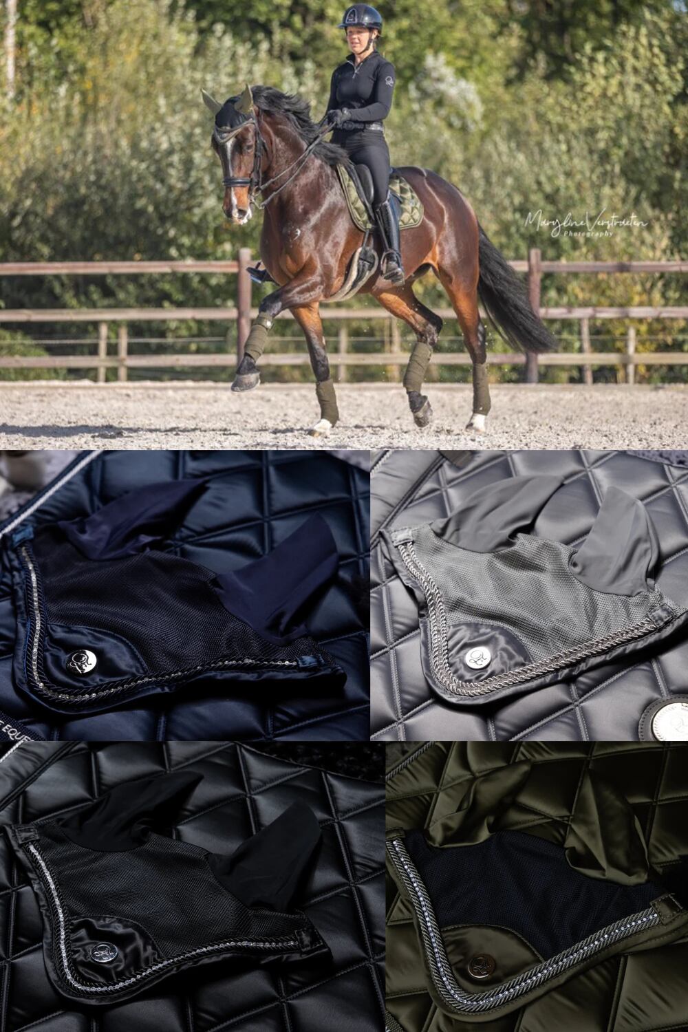 乗馬　馬場用ゼッケン  ネイビー　ボア付　インペリアルライディング 乗馬 馬場用ゼッケン ネイビー ボア付 インペリアルライディング