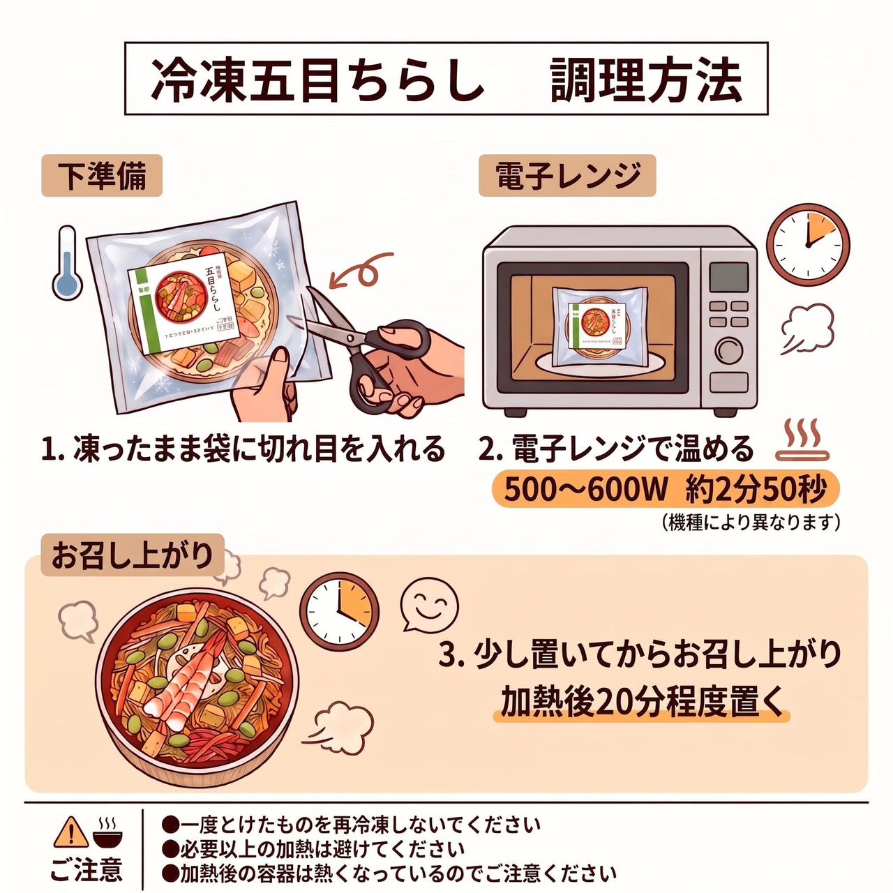 冷凍 五目ちらし×３パック