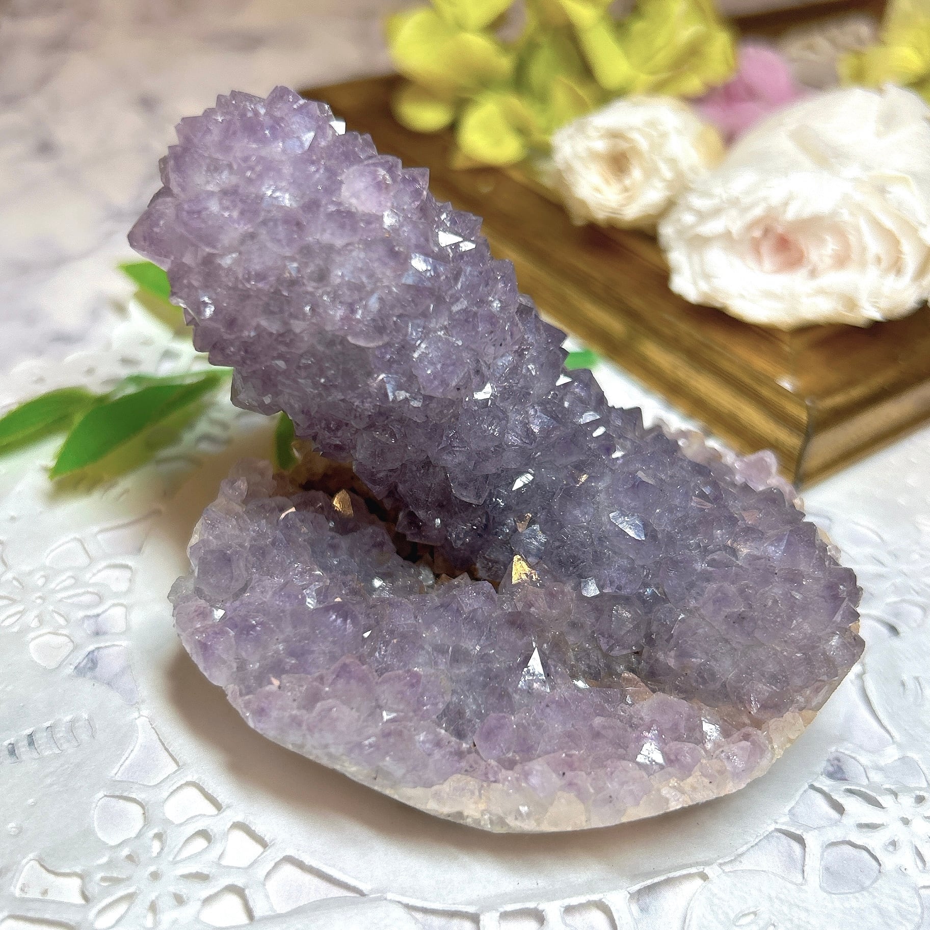 【8011】 サボテン型 アメシスト アメジスト クラスター 原石 鉱物 天然石 パワーストーン 紫水晶
