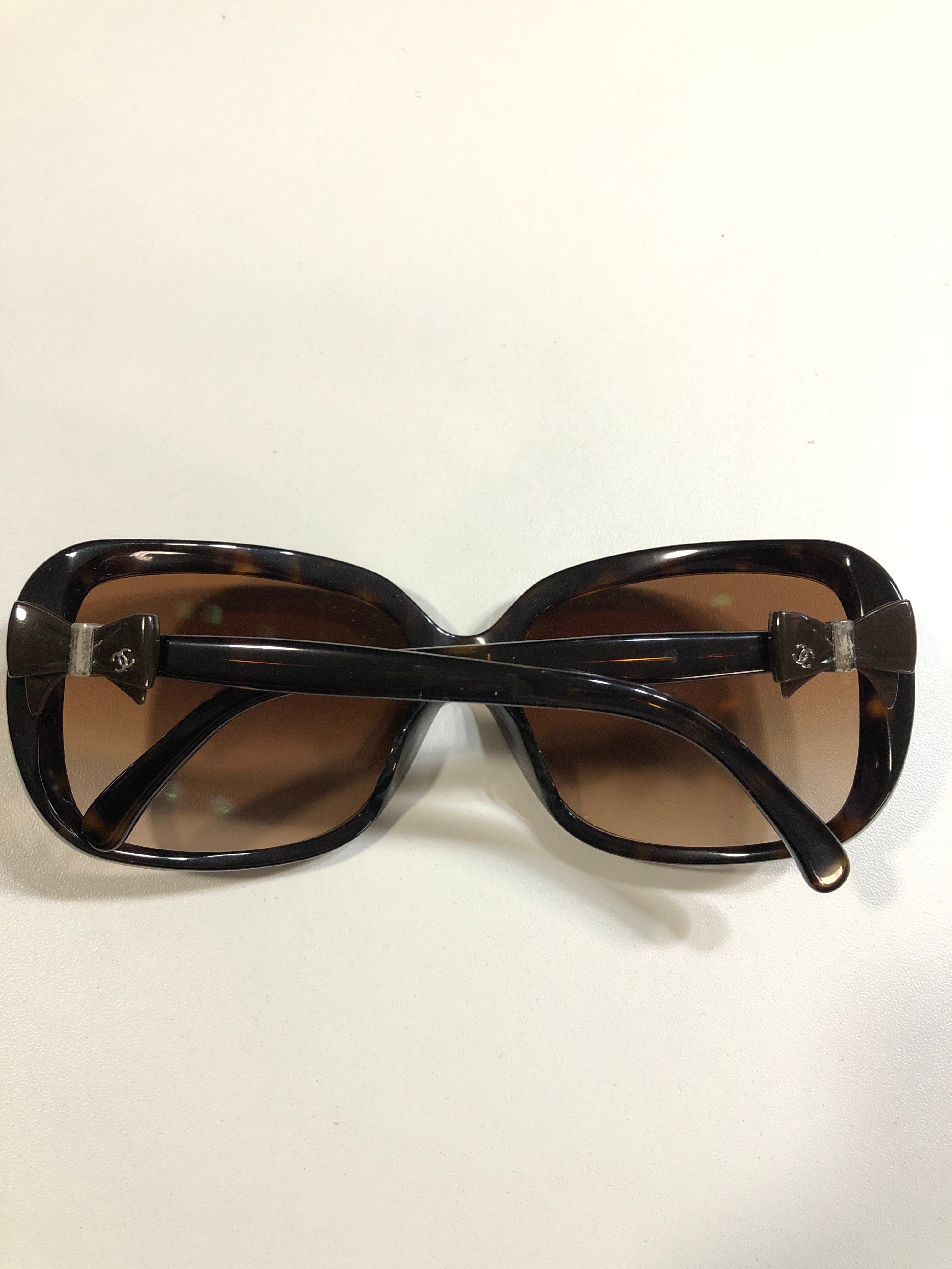 030921 CHANEL 5171-A c.714/3B サングラス リボン 60□17 135 2N 