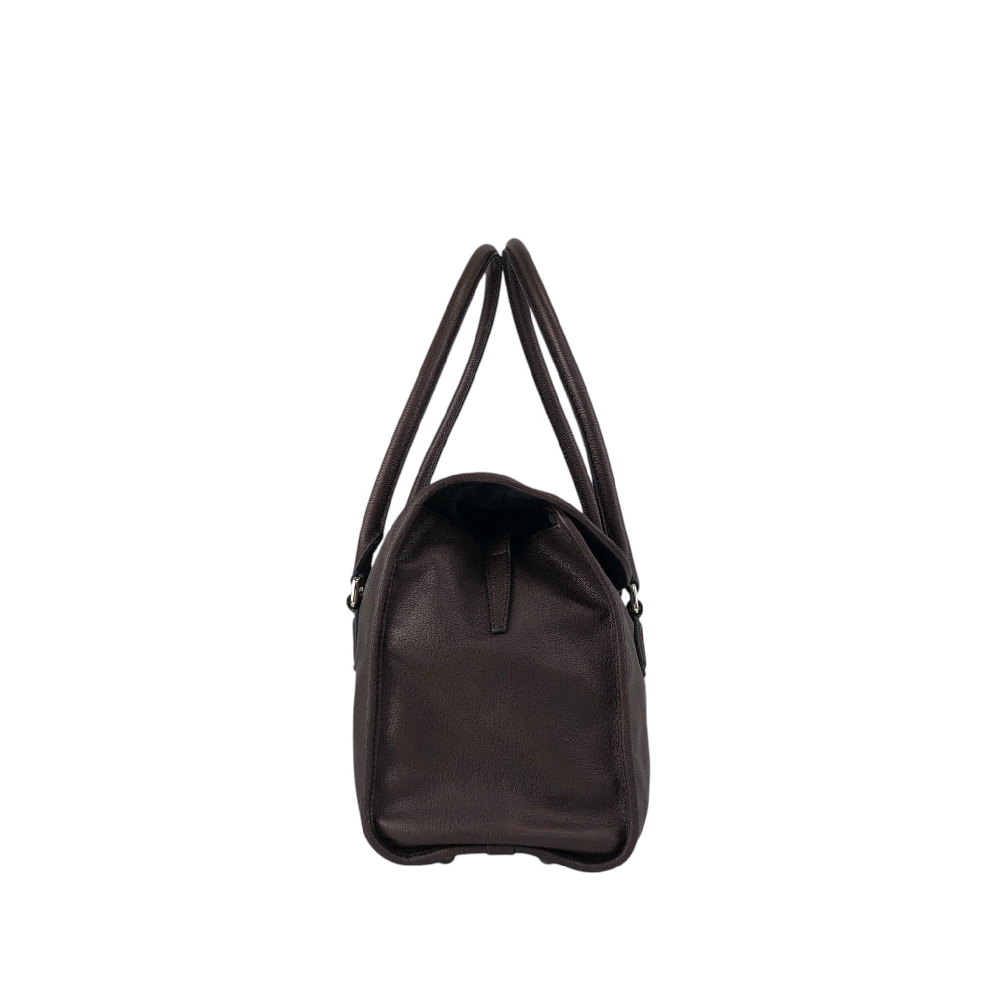 LOEWE ロエベ アラモ ハンドバッグ ブラウン アナグラム レザー