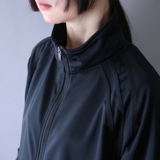 black one-tone over silhouette tech mode track jacket