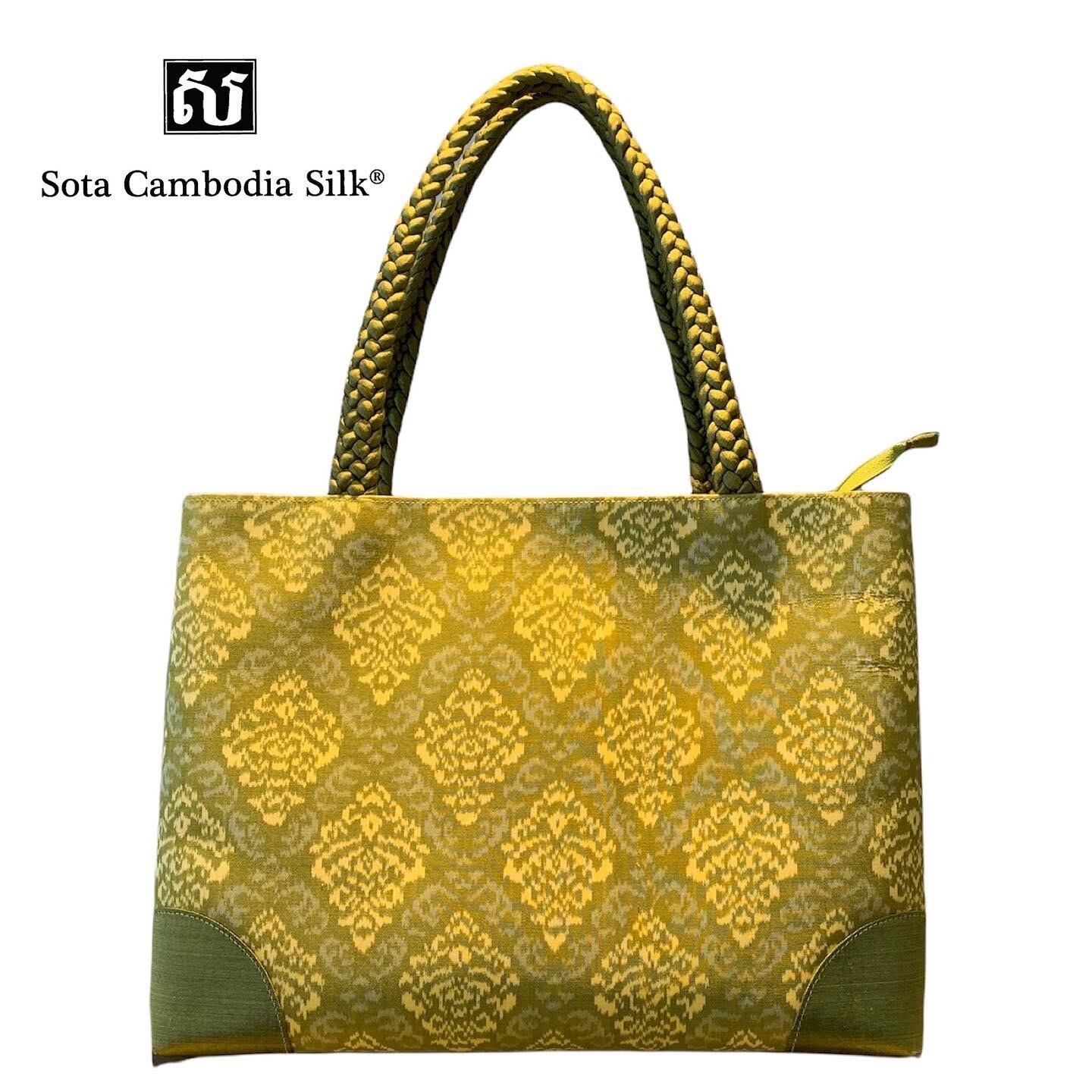 【完売】バッグ　シルクバッグ　軽いバッグ　着物バッグ【新作】限定5個　緑　グリーン　カンボジアシルク　ソウタカンボジアシルク |  ソウタカンボジアシルク(Sota Cambodia Silk) powered by BASE