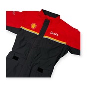 希少 レア 美品 SHELL 昭和シェル Ferrari フェラーリ HELIX 半袖 つなぎ メカニック オーバーオール サイズ L /作業着/F1/サロペット