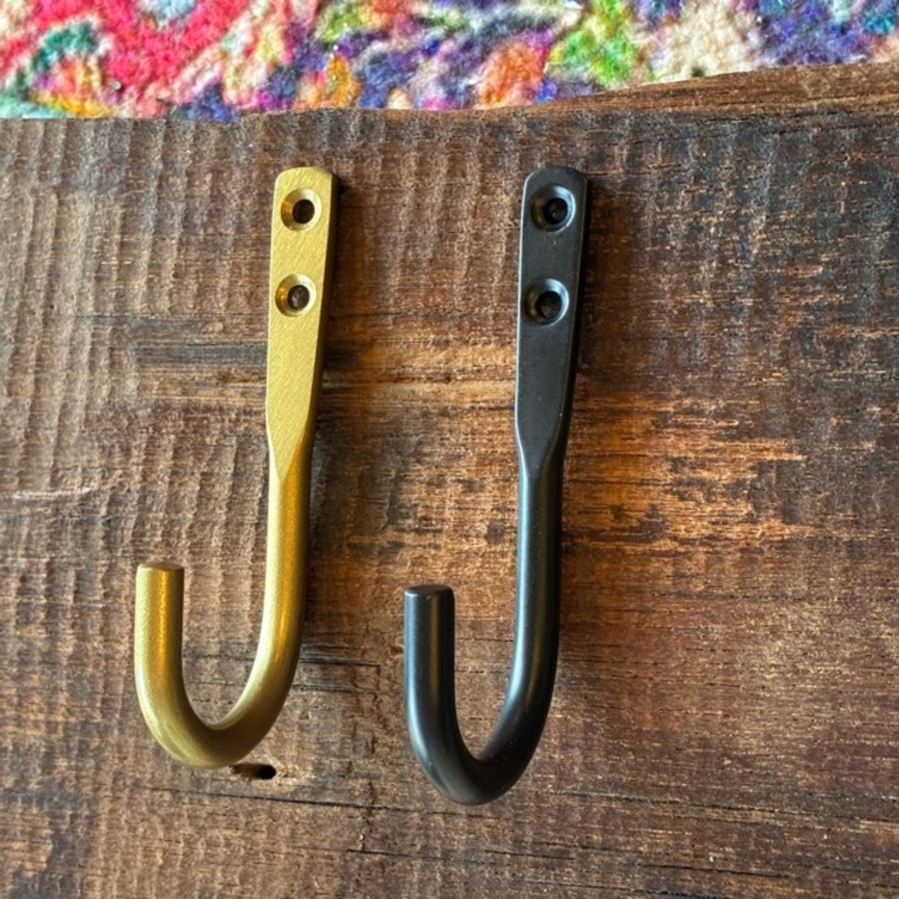 India Iron hook 2color　インド　アイアンフック　全2色　ブラック　ゴールド　DIY　収納　ハンギング　鉄物　壁掛け　ポールフック　ウォールフック　シングルフック
