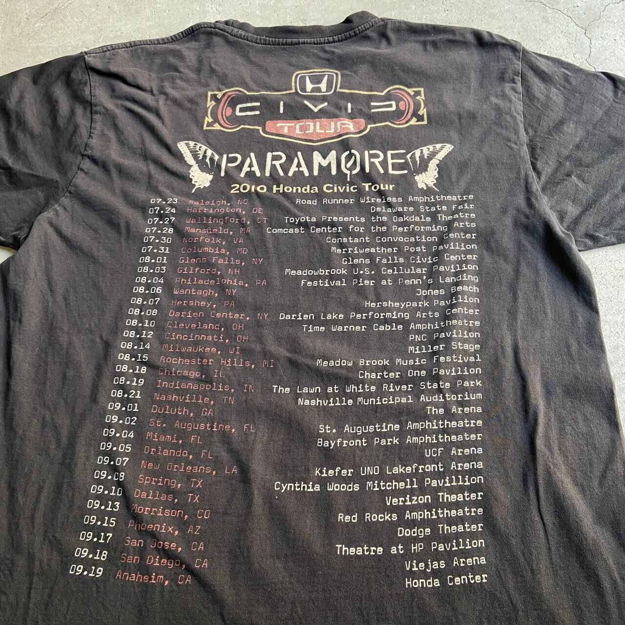 PARAMORE パラモア ツアー 2010 バンドTシャツ メンズXL相当 古着 両面