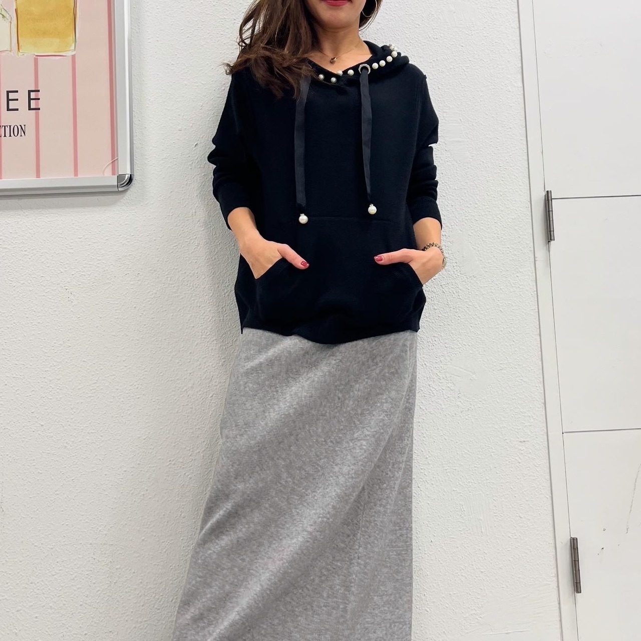 ロージー  Rosiee パールKnitパーカー