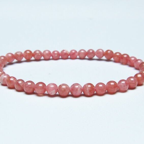 インカローズ ブレスレット 5mm ロードクロサイト ブレス 一点物 メール便可 [M便 1/10] 111-46586