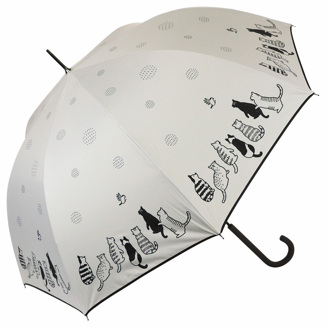 傘｜猫柄｜猫雑貨 猫モチーフ ジャンプ傘 猫柄 猫グッズ かさ かわいい傘 日傘 晴雨兼用 プレゼント 贈り物