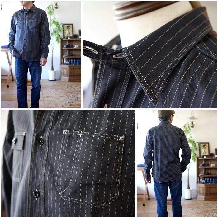 SUGARCANE シュガーケーン ブラックウォバッシュシャツ 東洋