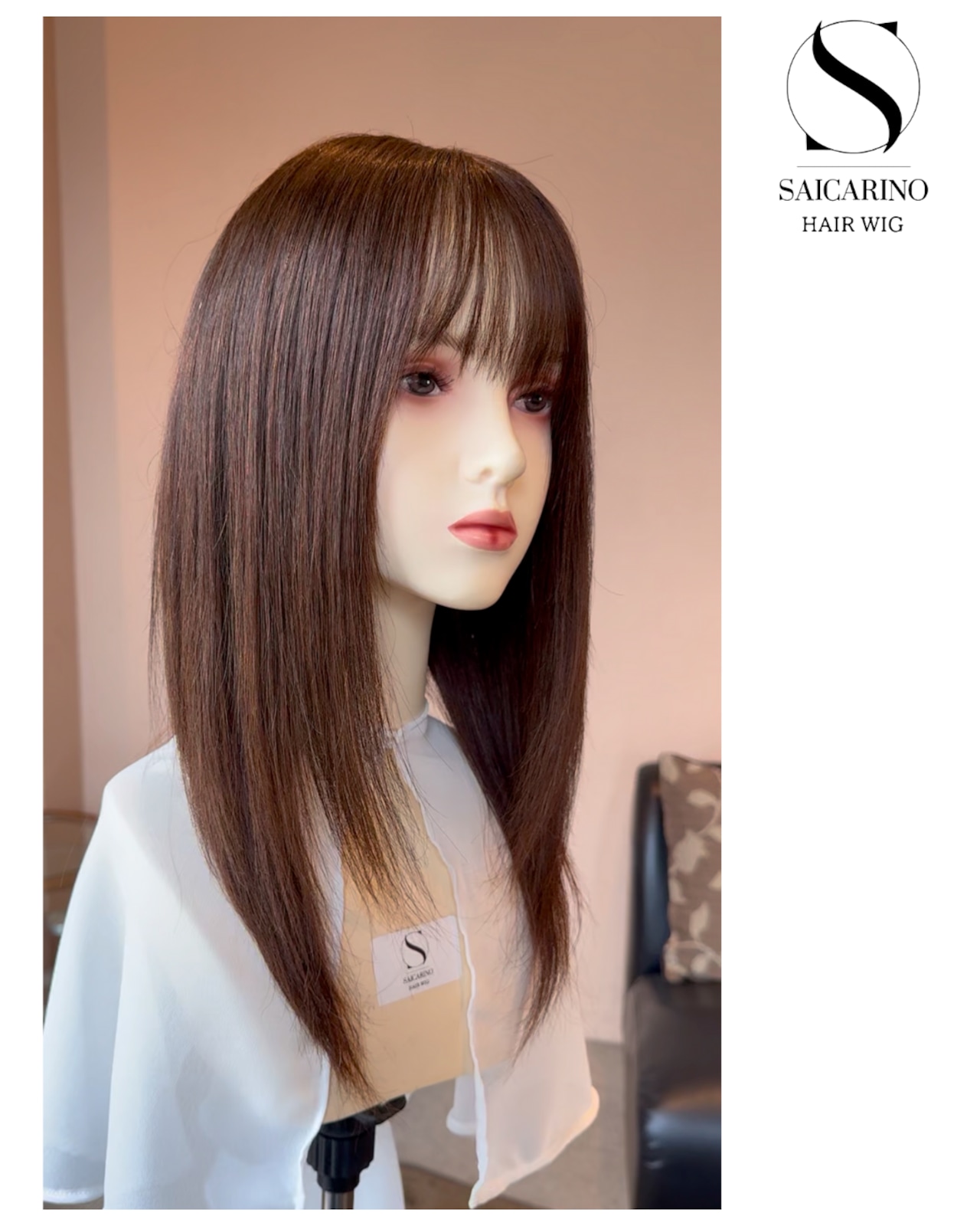 15プレミアム・ベル(ブラウン)人毛フルウィッグ