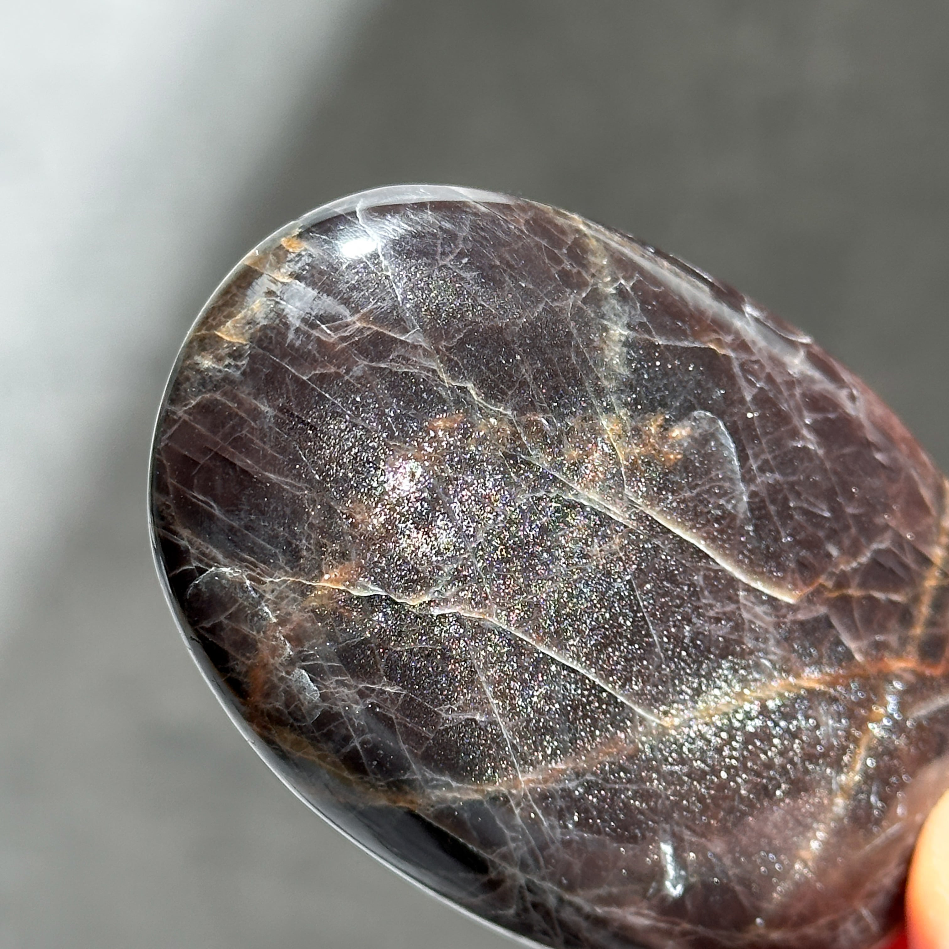 ブラックムーンストーン パームストーン06◇ Black Moonstone ◇天然石