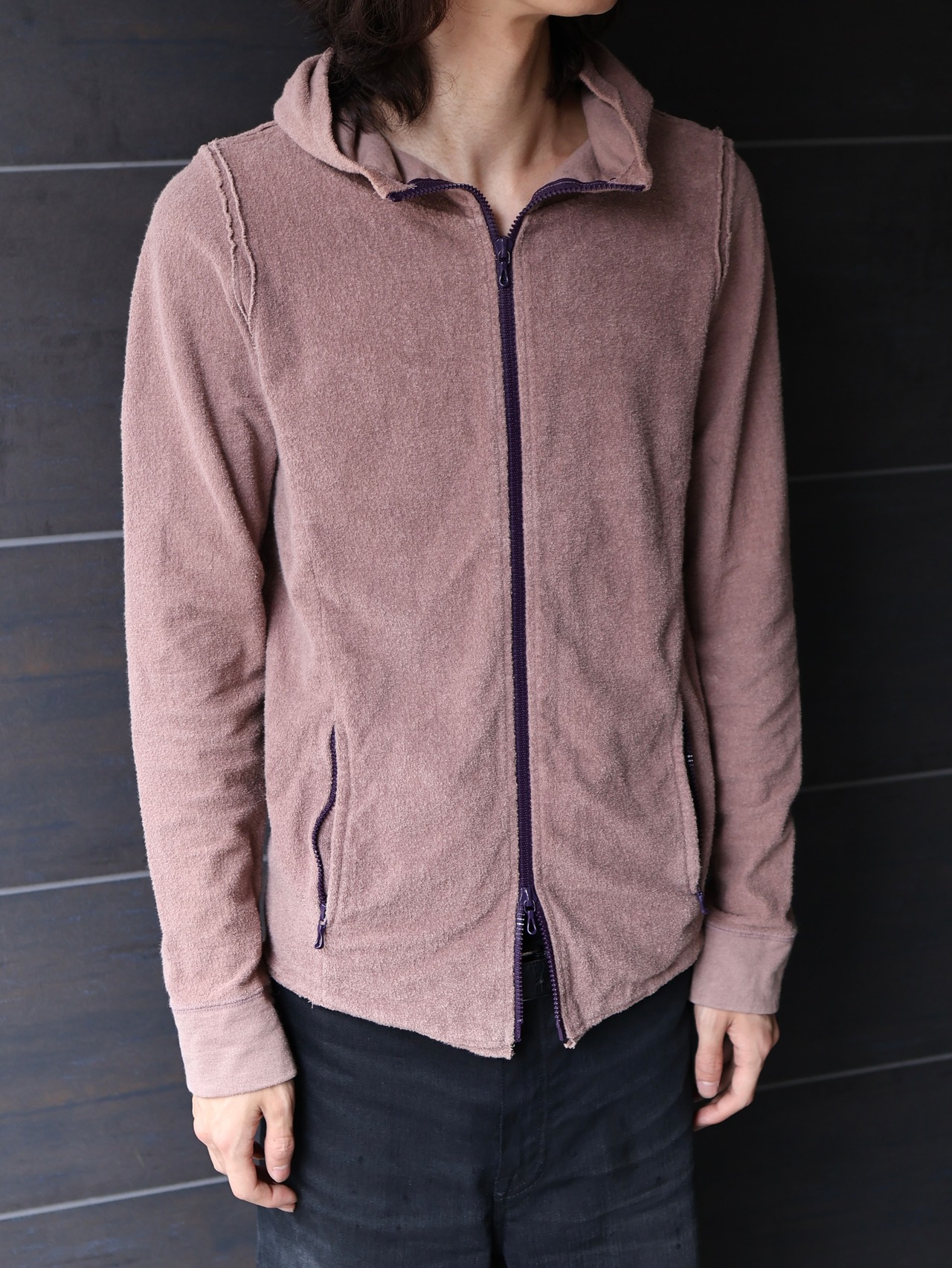 【ripvanwinkle】towel zip up hoodie