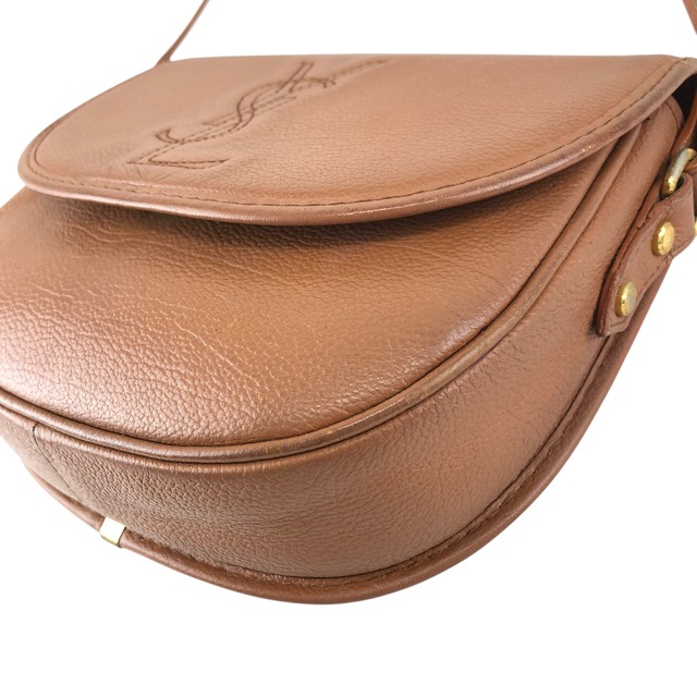 Yves Saint Laurent イヴ・サンローラン ショルダーバッグ ブラウン YSL レザー vintage ヴィンテージ オールド ews436