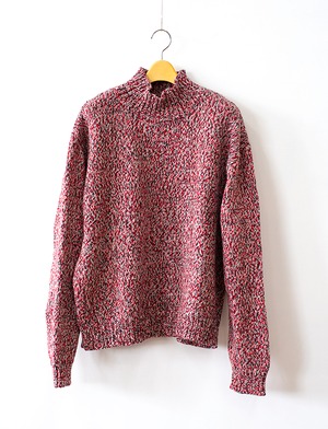 aulico :  HIGH NECK KNIT / RED