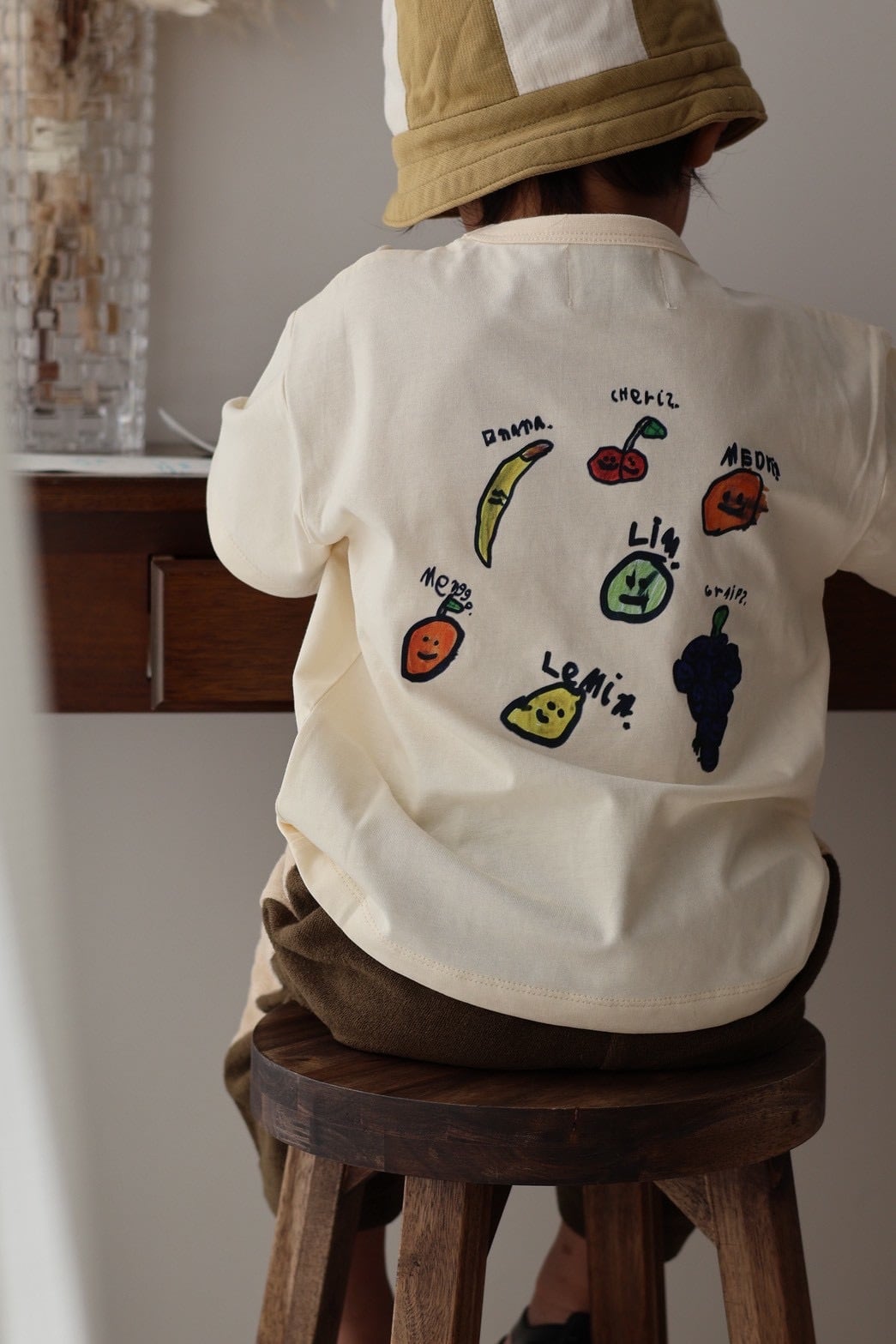 【予約】送料無料 Grown / ORGANIC FRUIT SALAD TEE - MILK