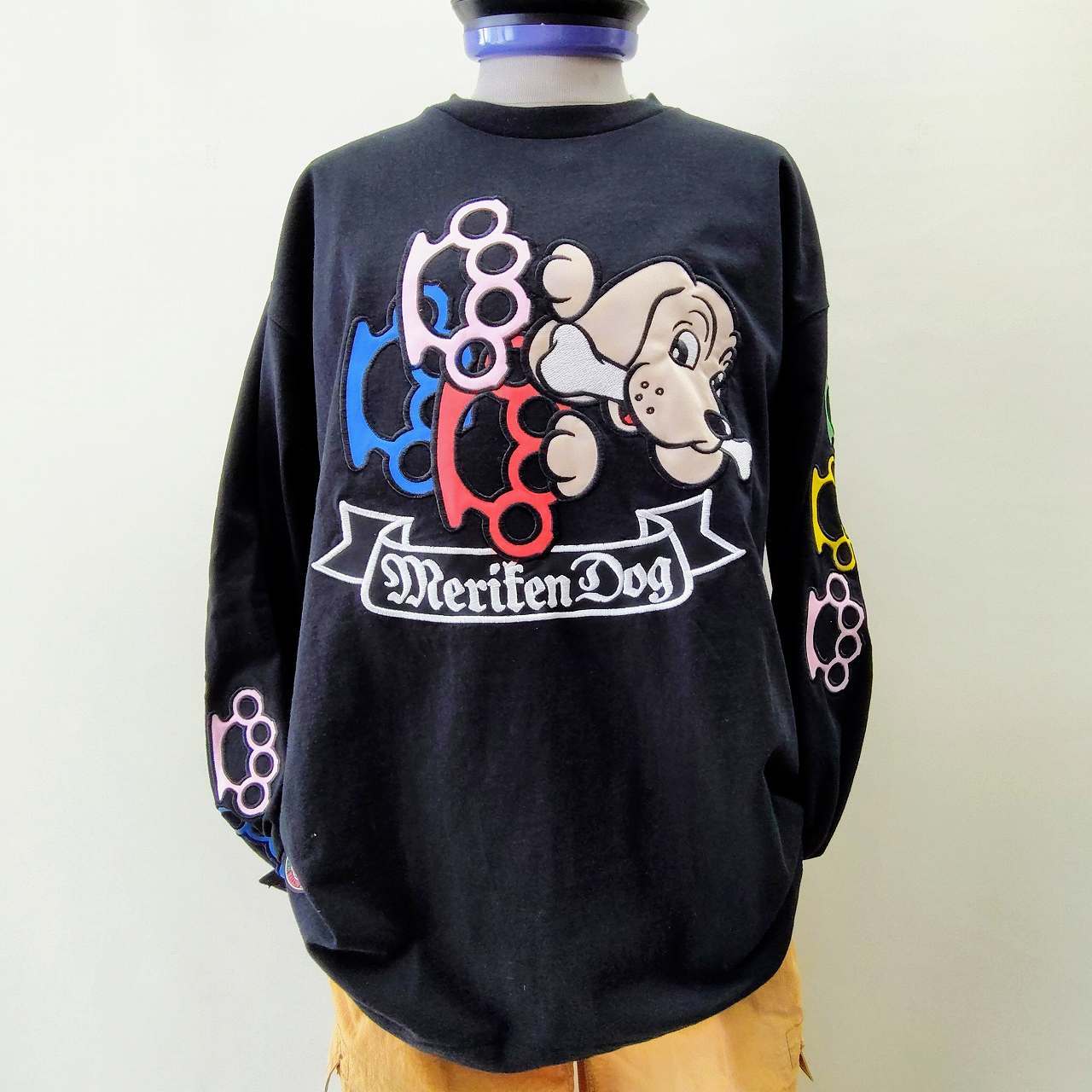 ガルフィー GALFY 長袖Tシャツ メリケンサック 黒 L It is a T-shirt