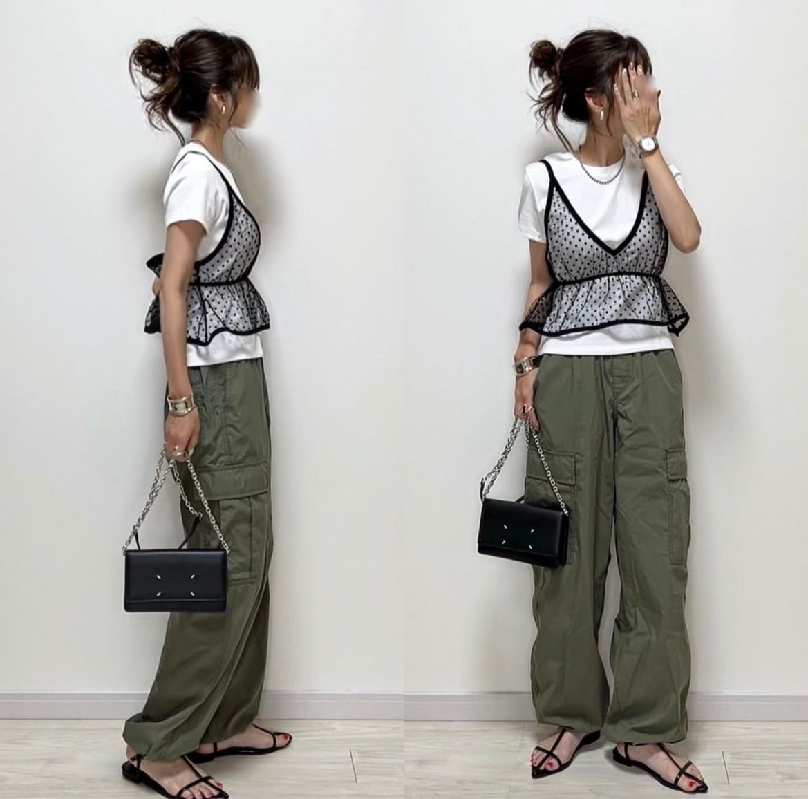 3color / シースルーキャミビスチェ | jbgcompany