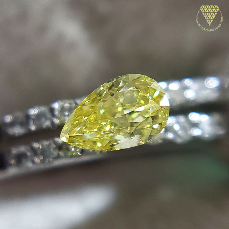 0.198 ct Fancy Intense Yellow VS2 CGL 天然 イエロー ダイヤモンド