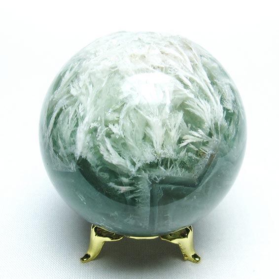 エンジェルフェザー フローライト 丸玉 56mm 一点物 151-7284