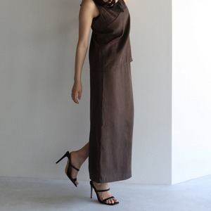 sereine straight skirt / brown