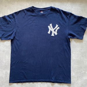 made in HONDURAS Majestic New York Yankees　cotton T-shirt{ホンジュラス製　マジェスティック　NYヤンキース　コットン　T-シャツ　古着　メンズ　USED}ユニセックス